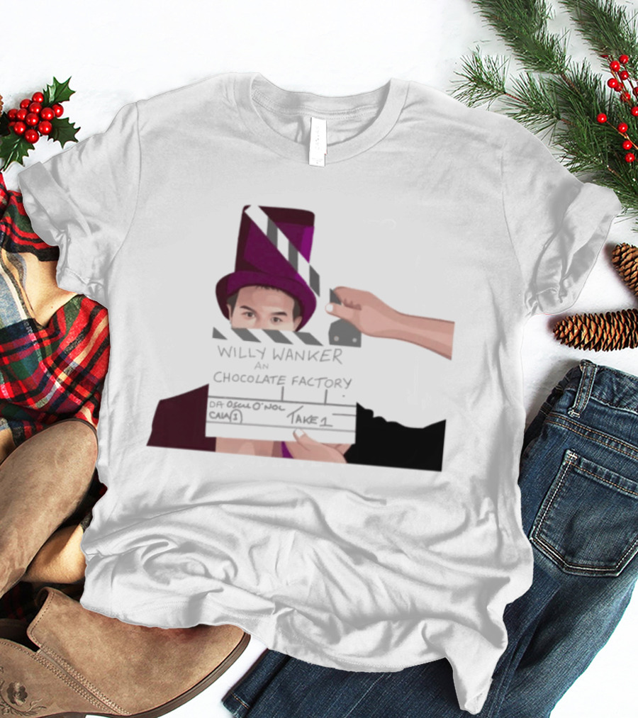 Max And Paddy Willy Wanker Chocolate Factory Movie Scene Take 1 T-Shirt