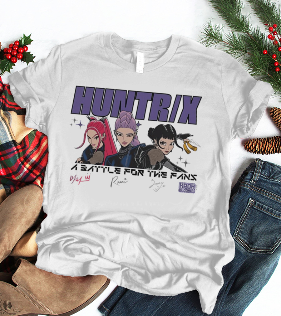 Huntrix A Battle For The Fans KPDH Records Rumi Zoey Jamalynn T-Shirt