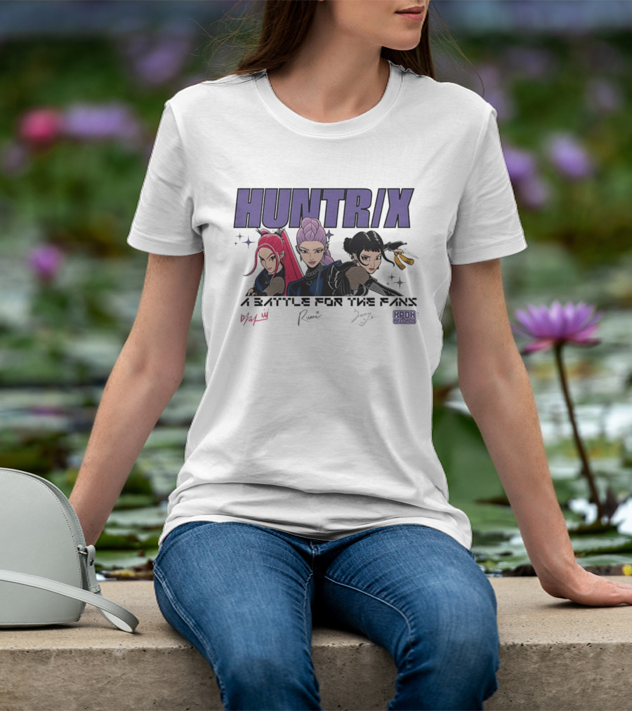 Huntrix A Battle For The Fans KPDH Records Rumi Zoey Jamalynn T-Shirt