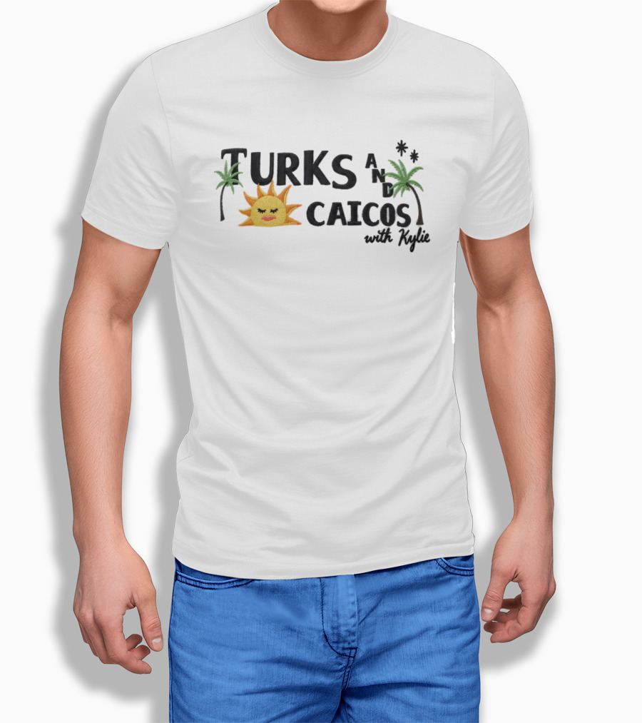Turks And Caicos With Kylie Sun Palm Trees Aesthetic Vacation Summer Travel T-Shirt
