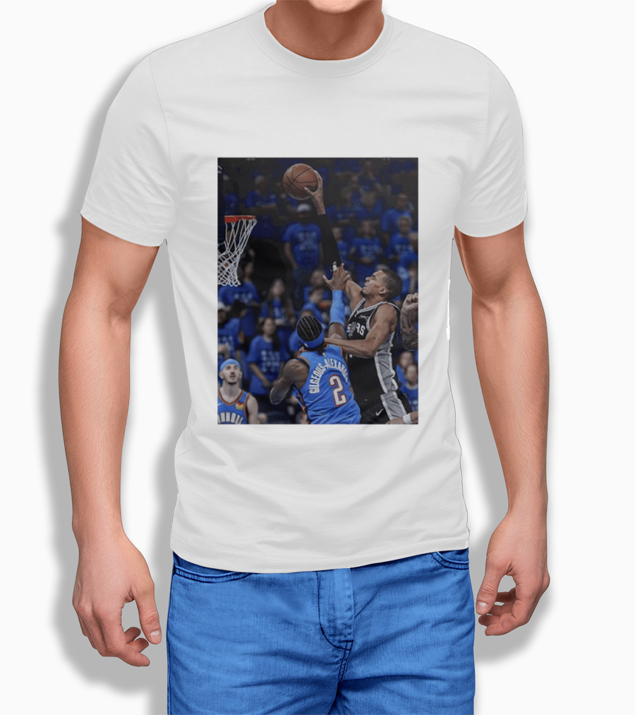 Victor Wembanyama Shai Gilgeous Alexander NBA Showdown San Antonio Spurs Vs Oklahoma City Thunder T-Shirt