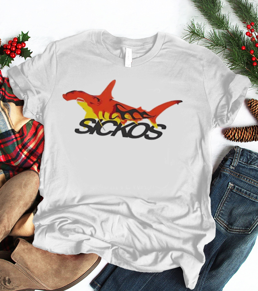 Sickos Hammerhead Shark Est 2021 Hood River OR Cotton Ocean Predator T-Shirt