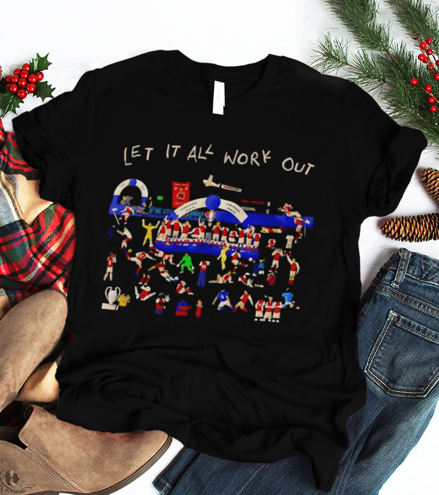 Arsenal FC Let It All Work Out Team Celebration T-Shirt