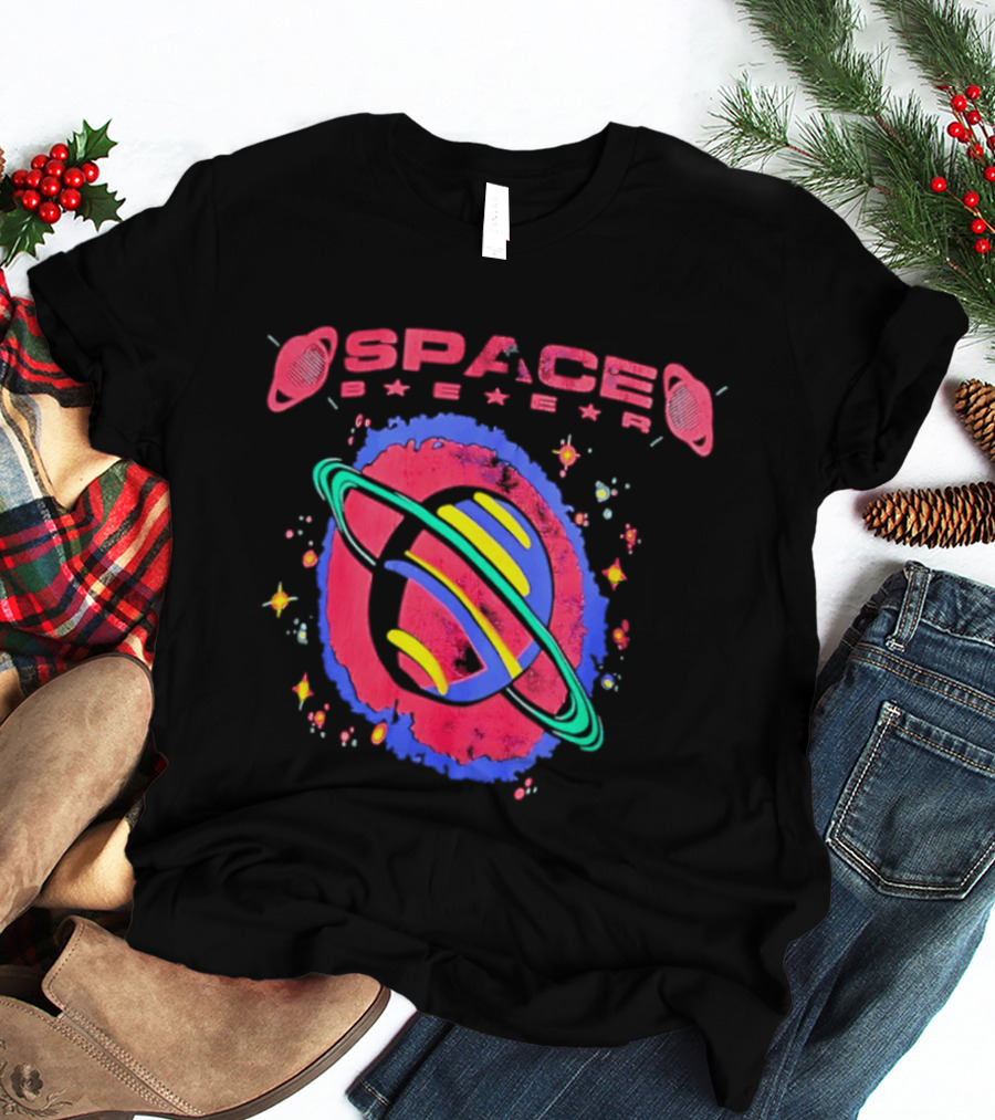 Space Baer Saturn Planet Cosmic Stars Aesthetic Universe 2026 T-Shirt