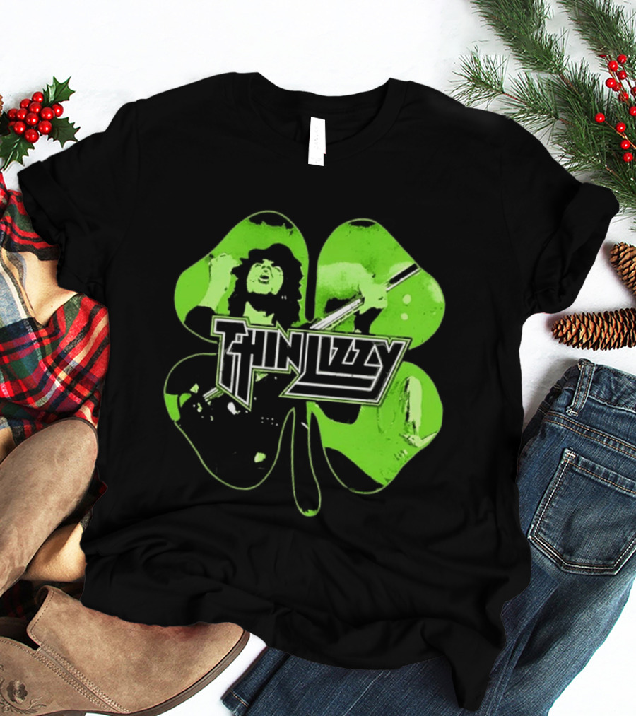 Thin Lizzy Irish Rock Band Green Clover St. Patrick's Day 2026 T-Shirt
