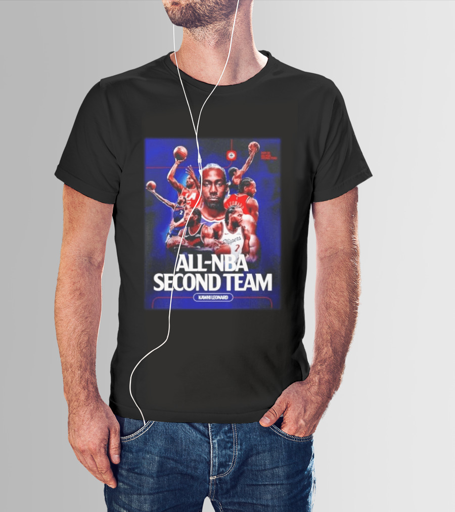 Kawhi Leonard Clippers All NBA Second Team Basketball Highlights T-Shirt