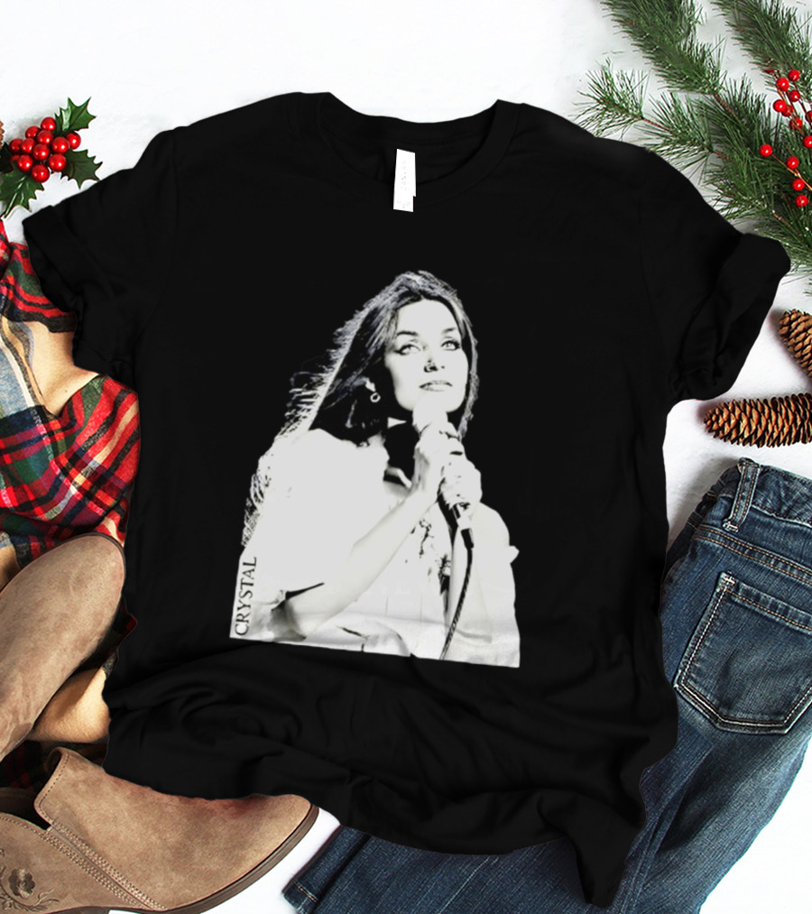 Mick Foley AEW Crystal Gayle Microphone Iconic Singer T-Shirt