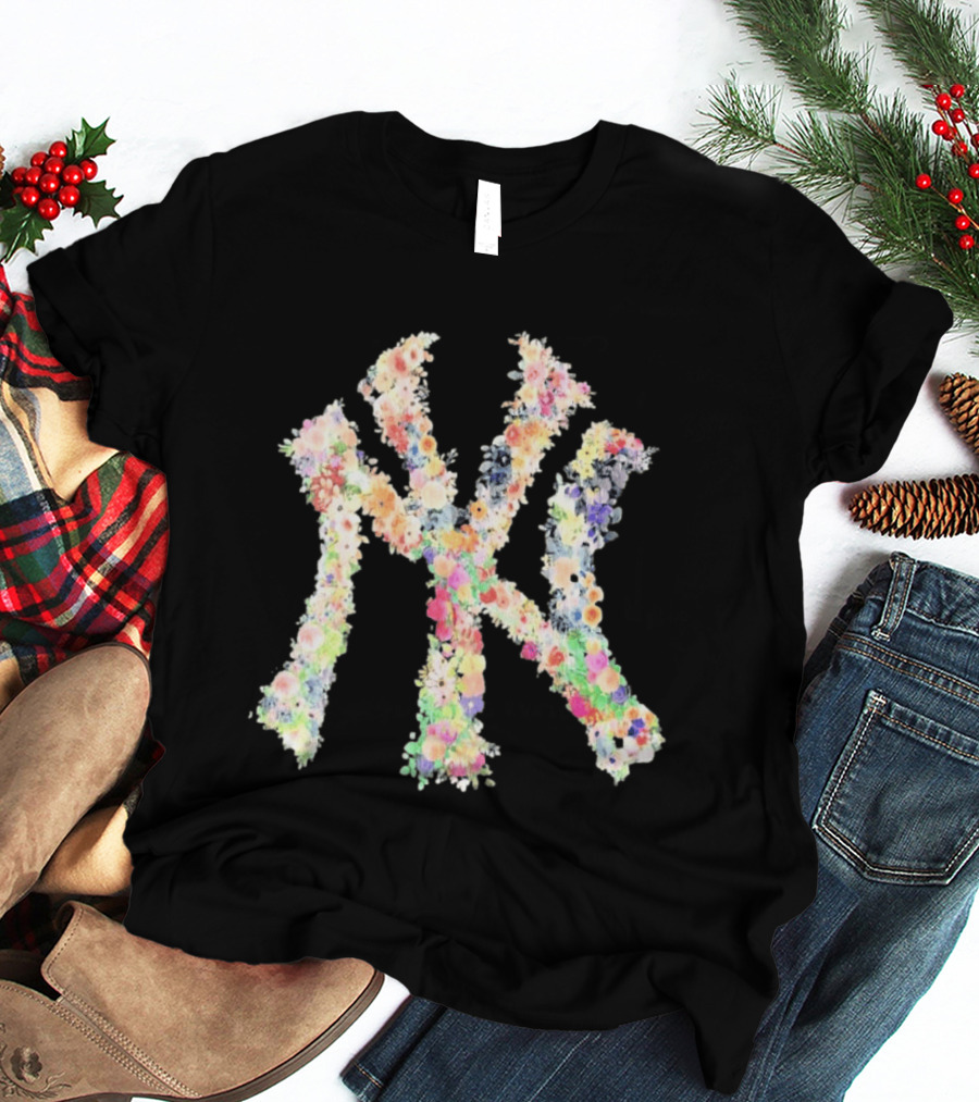 New York Yankees NY Floral Pattern Blossoms T-Shirt