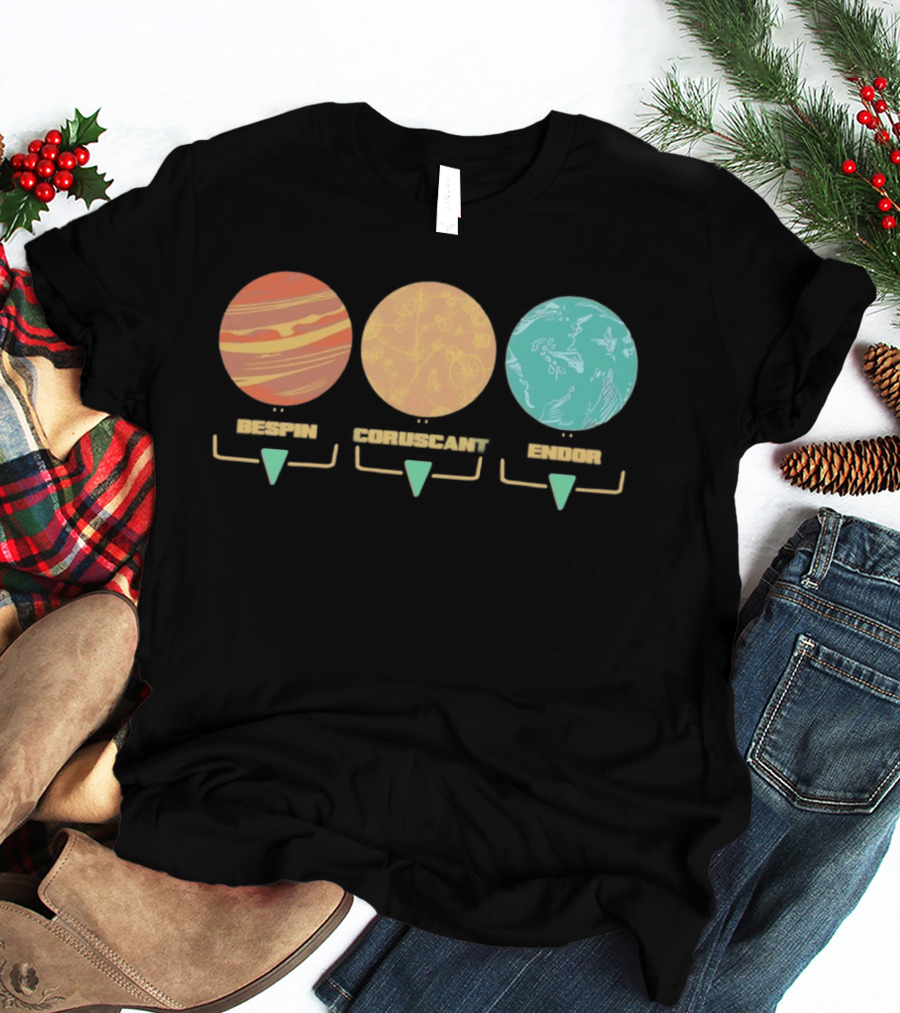 Bespin Coruscant Endor Star Wars Planet T-Shirt