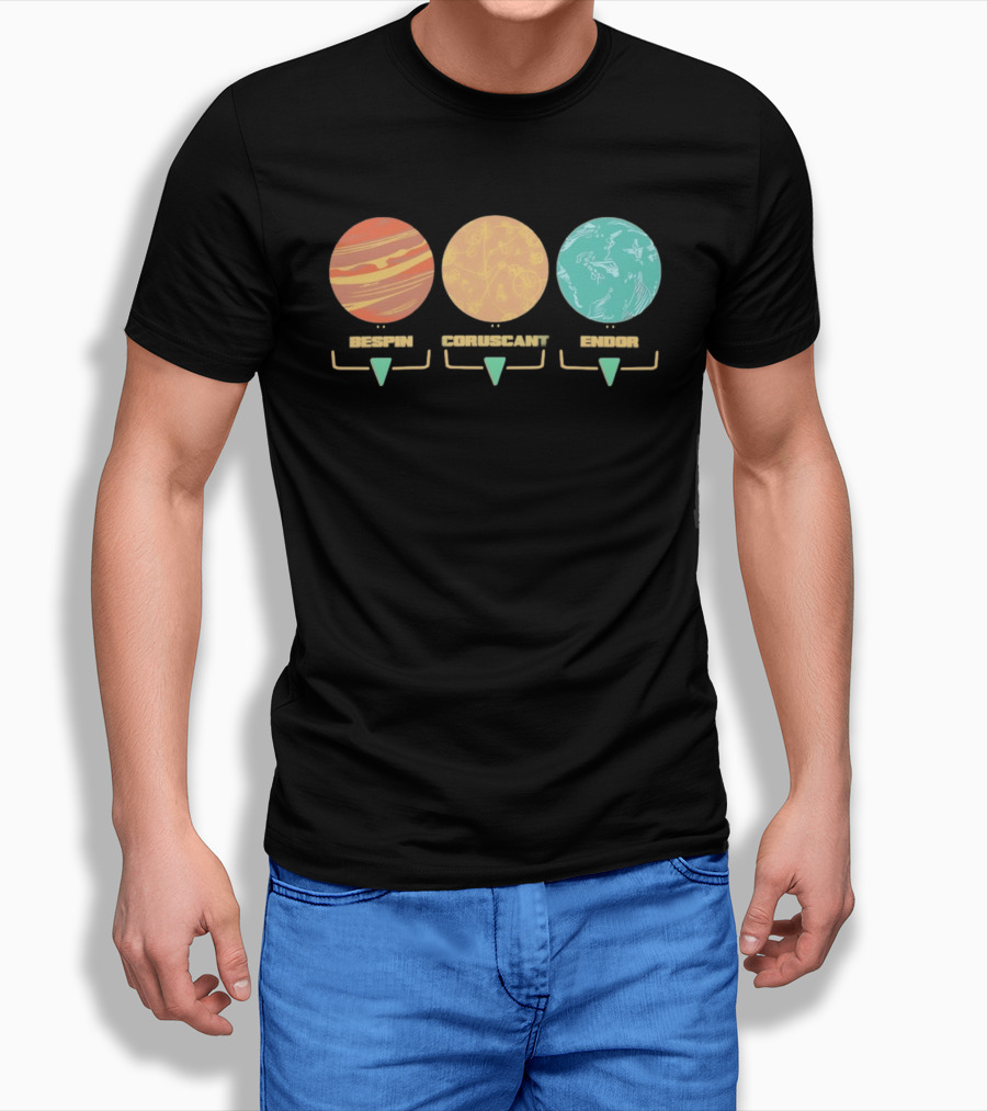 Bespin Coruscant Endor Star Wars Planet T-Shirt