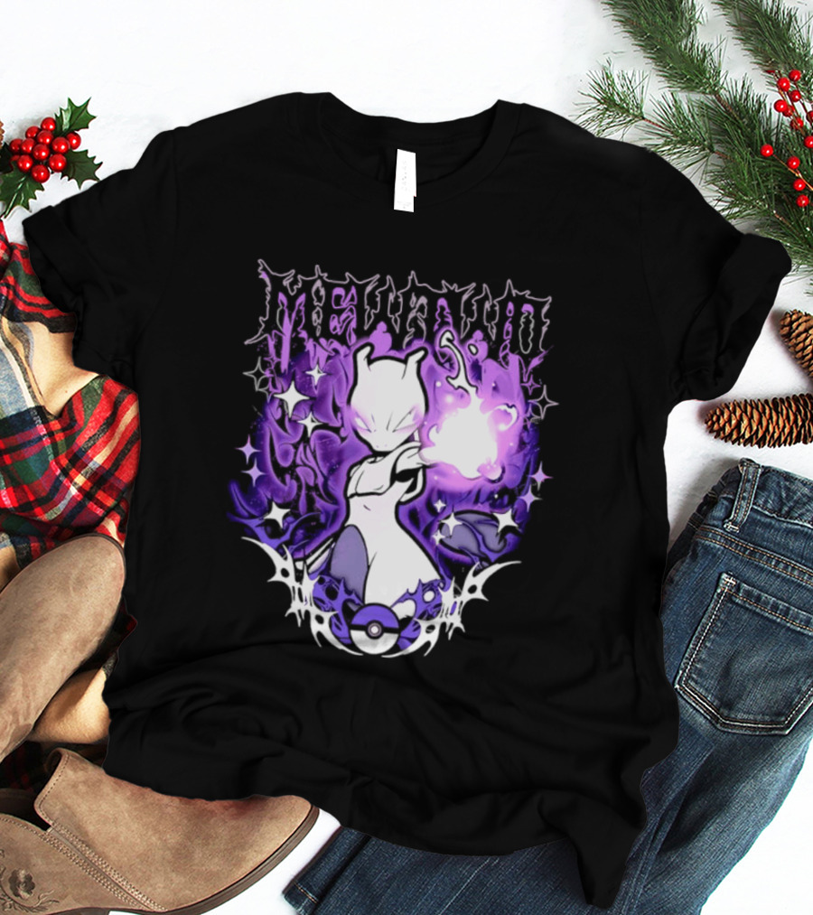 Gothic Mewtwo Psychic Legendary Pokemon T-Shirt