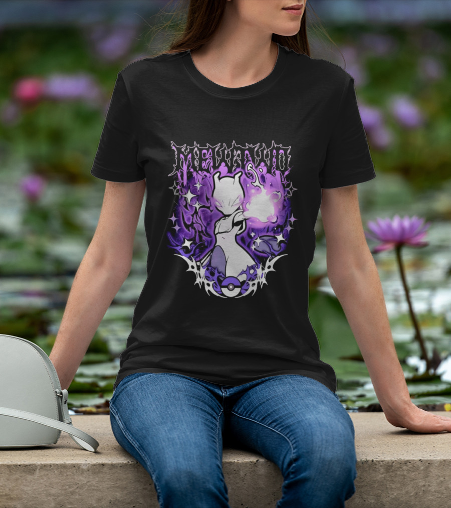 Gothic Mewtwo Psychic Legendary Pokemon T-Shirt