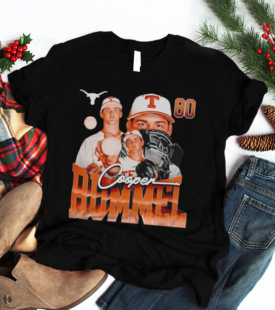 Texas Longhorns Cooper Rummel Baseball Collage 80 T-Shirt
