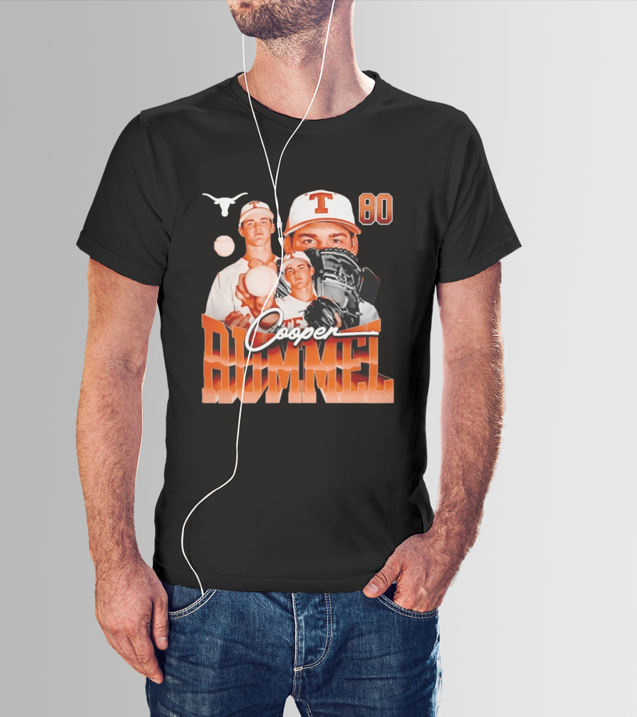 Texas Longhorns Cooper Rummel Baseball Collage 80 T-Shirt