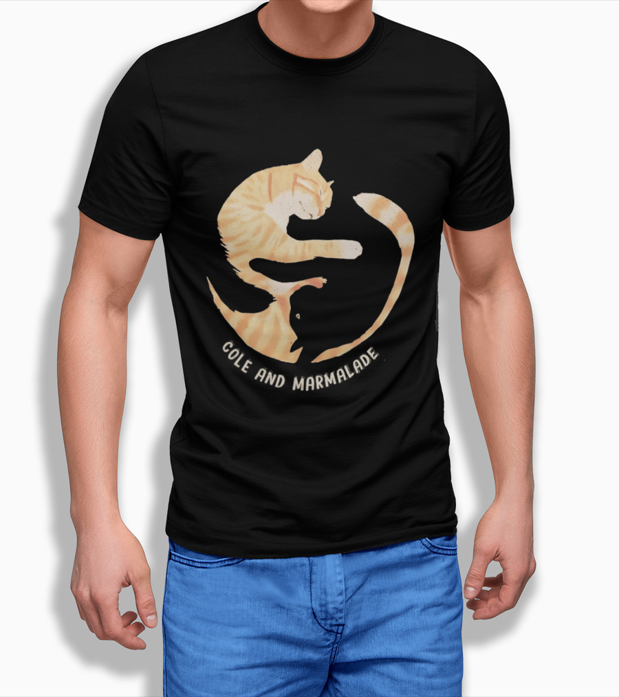 Cole And Marmalade Cats Yin Yang Pet Lovers Circle Harmony T-Shirt