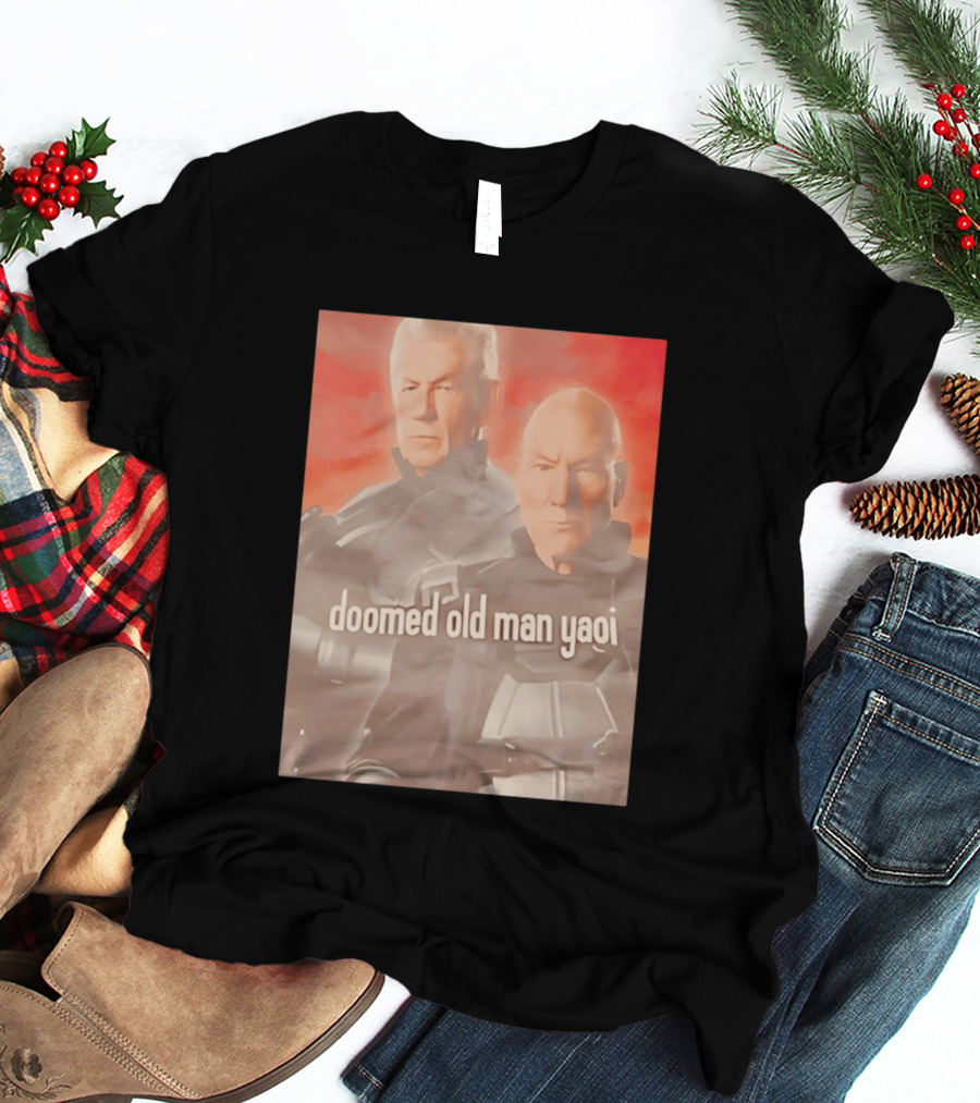 Ian McKellen Magneto Charles Xavier Doomed Old Man Yaoi X Men Movie T-Shirt