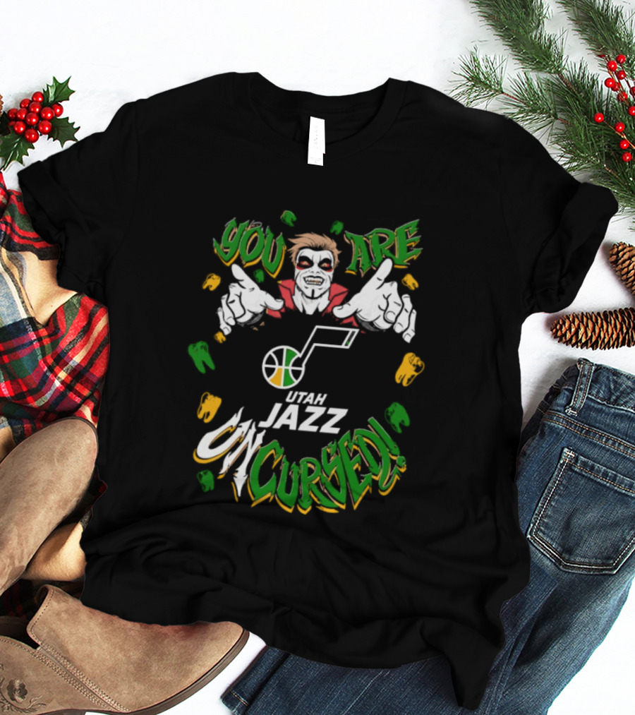Utah Jazz You Are Uncursed WWE Danhausen Collaboration T-Shirt