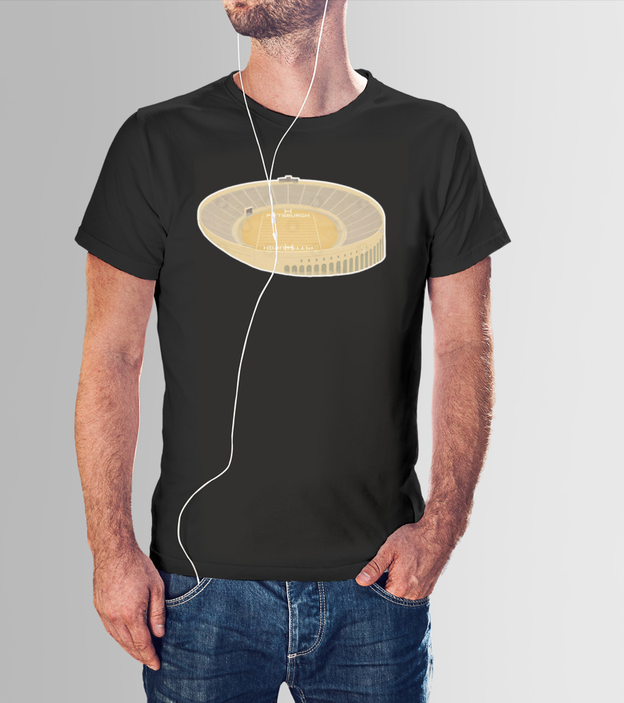 Pittsburgh Historic Football Stadium Architectural T-Shirt