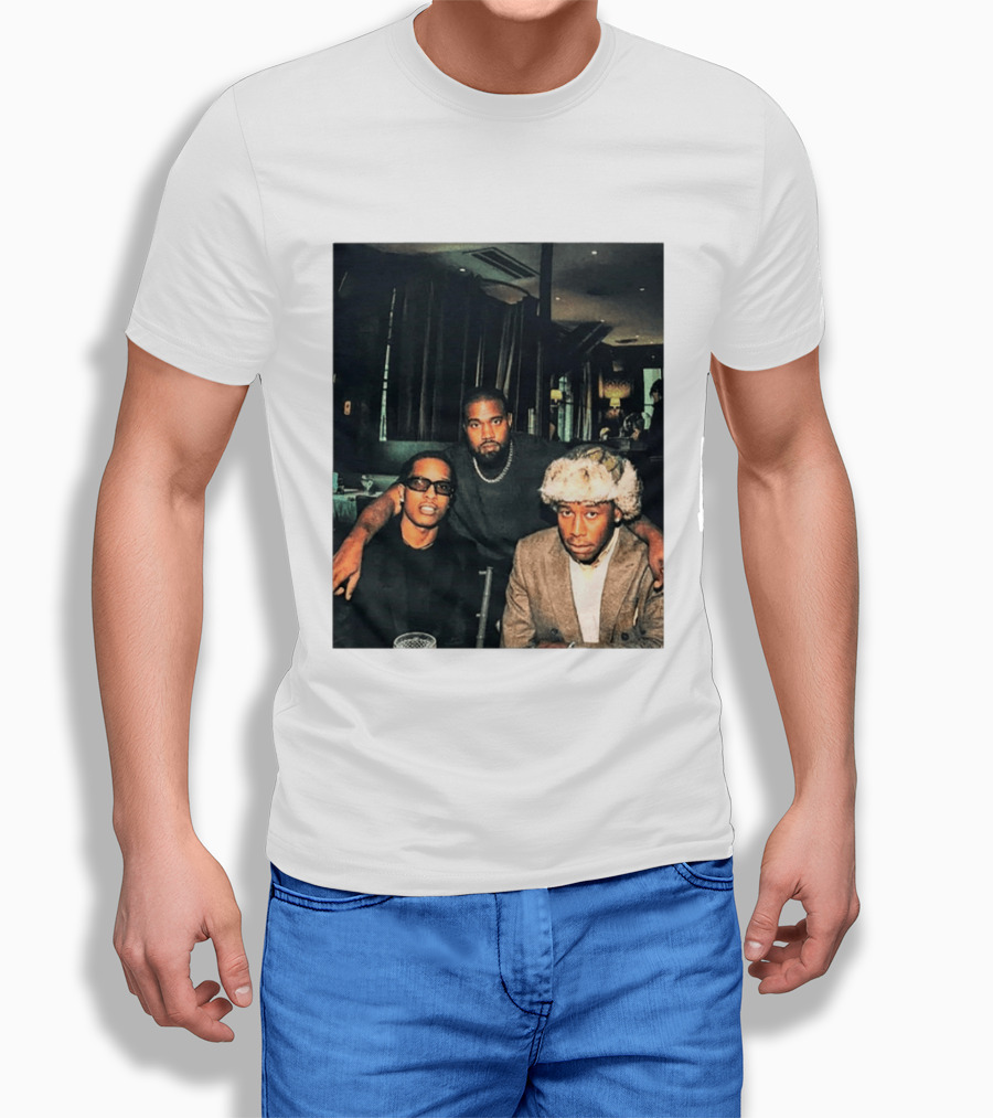 Kanye West Tyler The Creator A$AP Rocky Iconic Photo Collaboration T-Shirt
