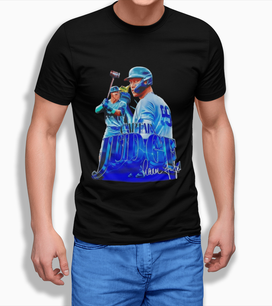 Captain Judge Aaron Judge 99 Yankees Baseball Signature T-Shirt