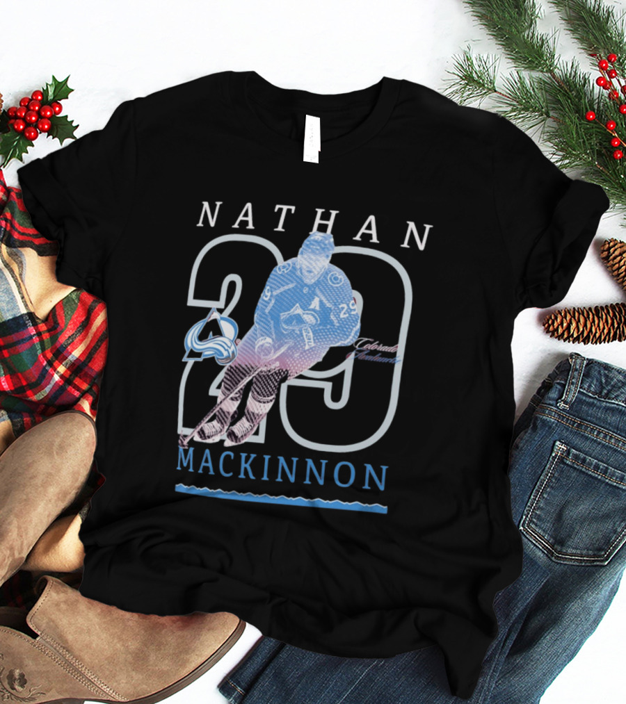 Nathan MacKinnon 29 Colorado Avalanche NHL Player Sports Fan Gear T-Shirt