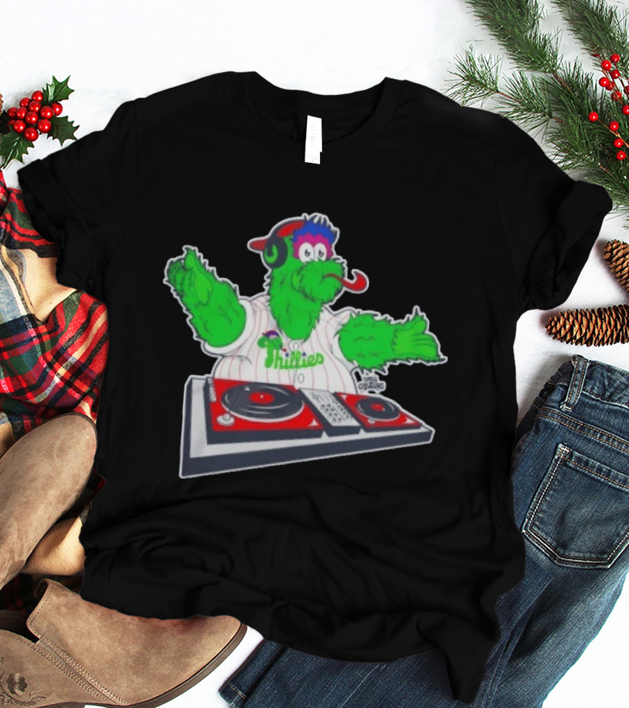 Philadelphia Phillies Phanatic DJ Turntable Fun T-Shirt