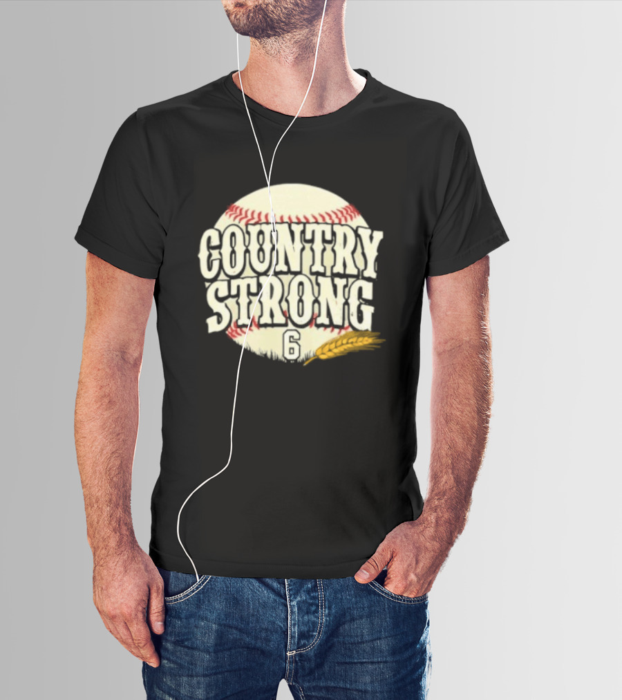 Country Strong Jake Meyers #6 Houston Astros Baseball T-Shirt