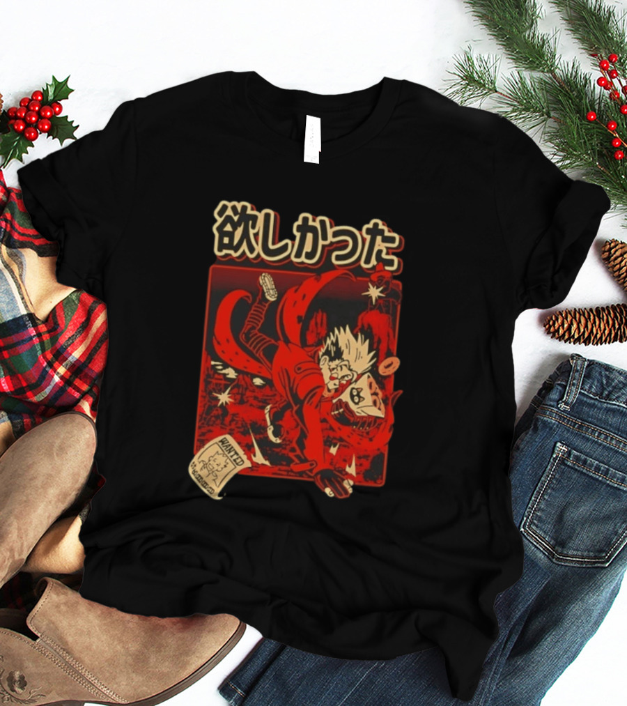 Vash The Stampede Wanted Love Peace Donuts T-Shirt