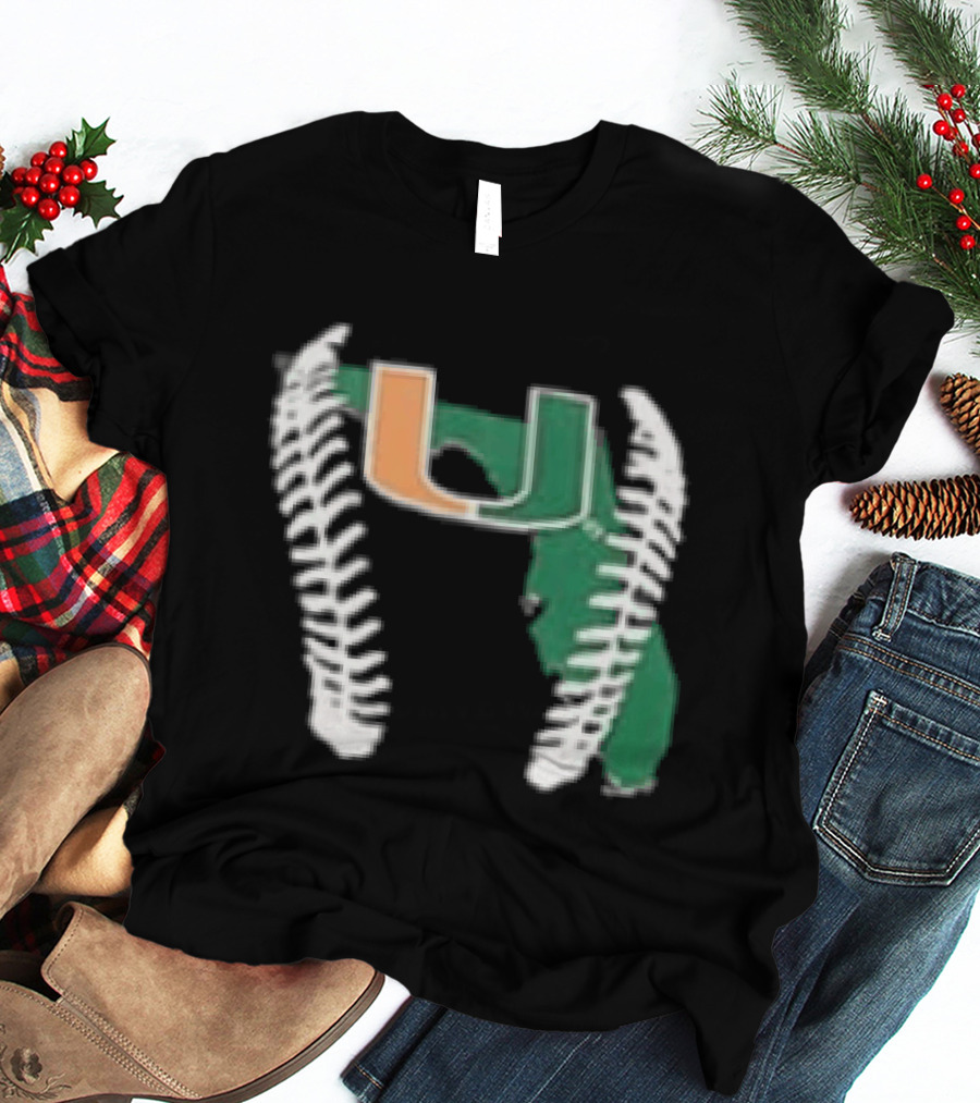 Miami Hurricanes U 2026 Baseball Orange Green T-Shirt