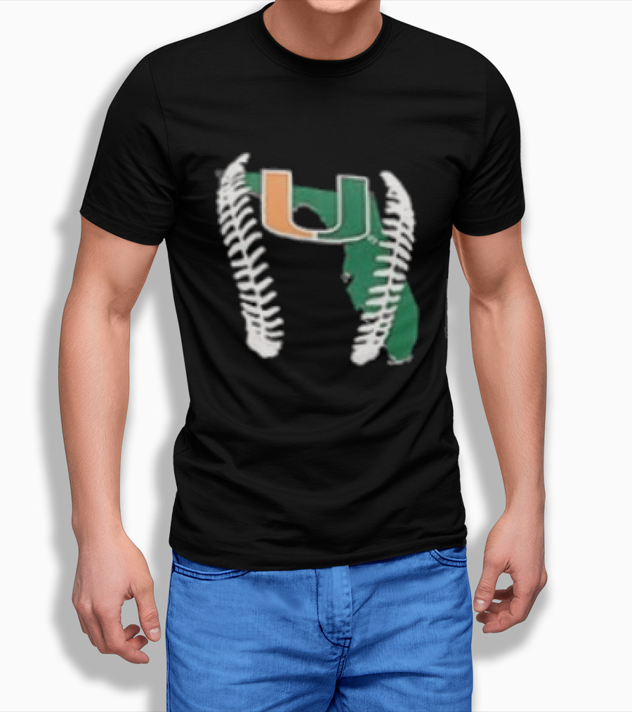 Miami Hurricanes U 2026 Baseball Orange Green T-Shirt