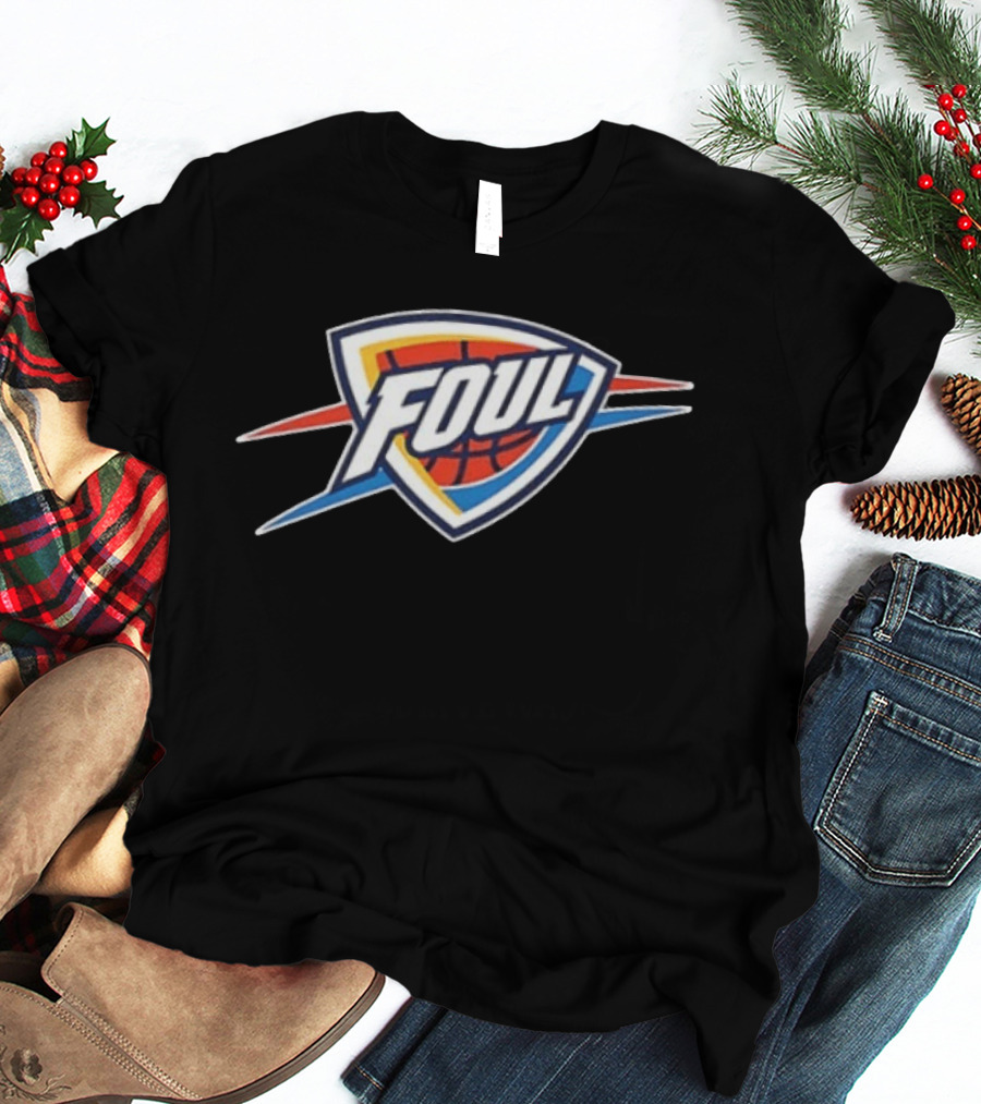 Oklahoma City Thunder Foul Basketball SGA Two Free Throws 2 Sided T-Shirt