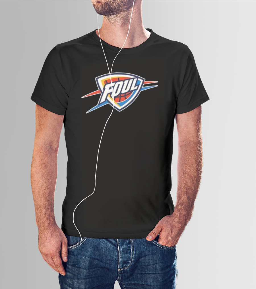 Oklahoma City Thunder Foul Basketball SGA Two Free Throws 2 Sided T-Shirt