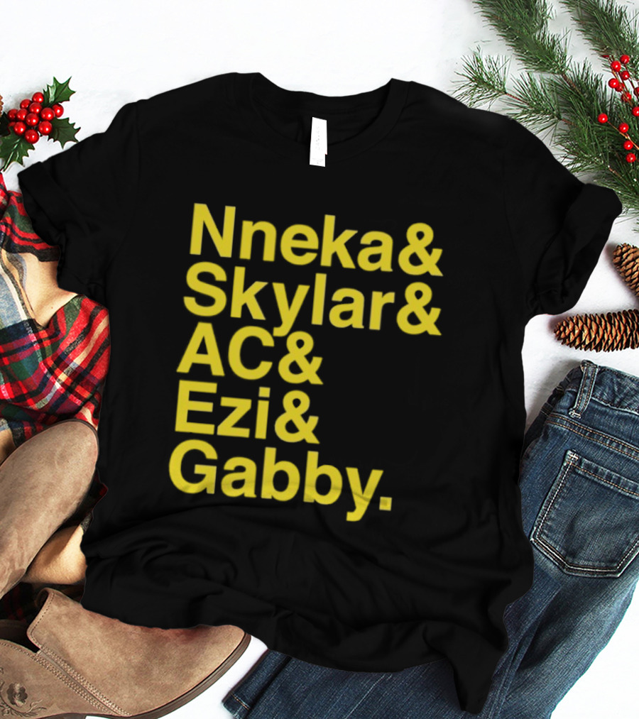 Nneka Skylar AC Ezi Gabby Seattle Storm WNBA 2025 Ampersand Stars T-Shirt