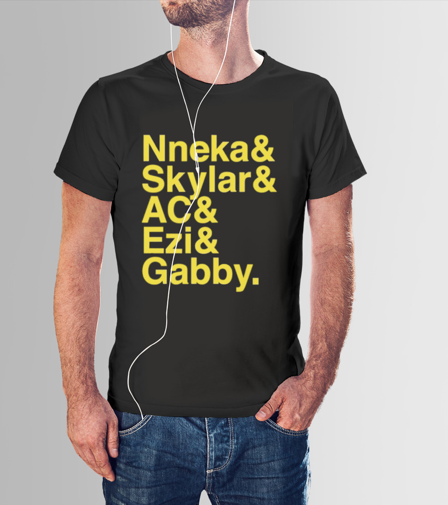 Nneka Skylar AC Ezi Gabby Seattle Storm WNBA 2025 Ampersand Stars T-Shirt