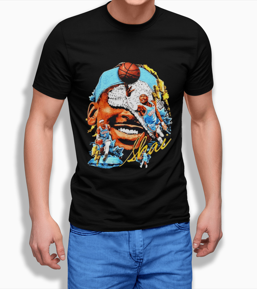 Shai Gilgeous Alexander Oklahoma City Thunder Basketball NBA Sports Fan Gear T-Shirt