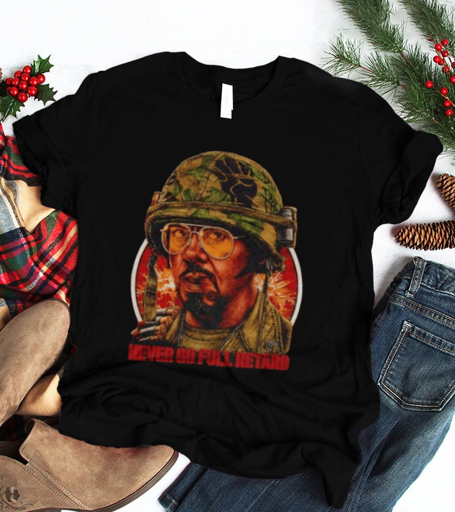 Kirk Lazarus Tropic Thunder Never Go Full Retard T-Shirt