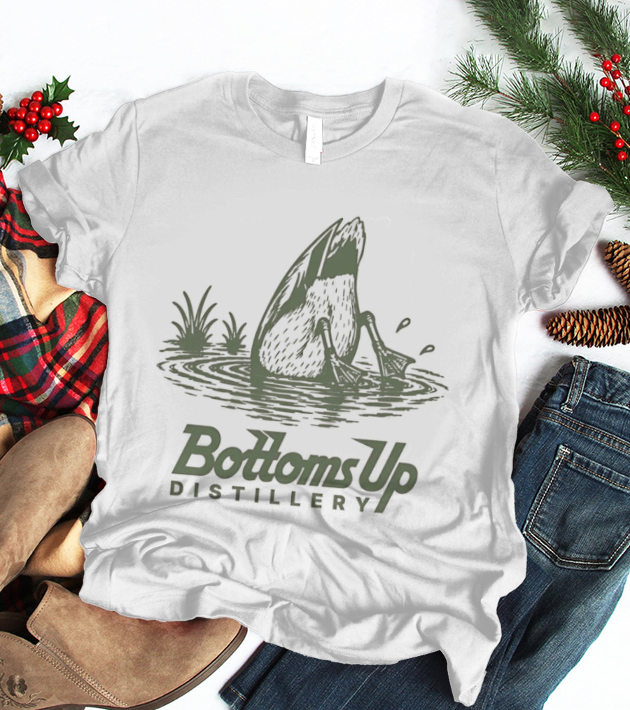 Bottoms Up Distillery Duck Diving Distinctive Spirits T-Shirt