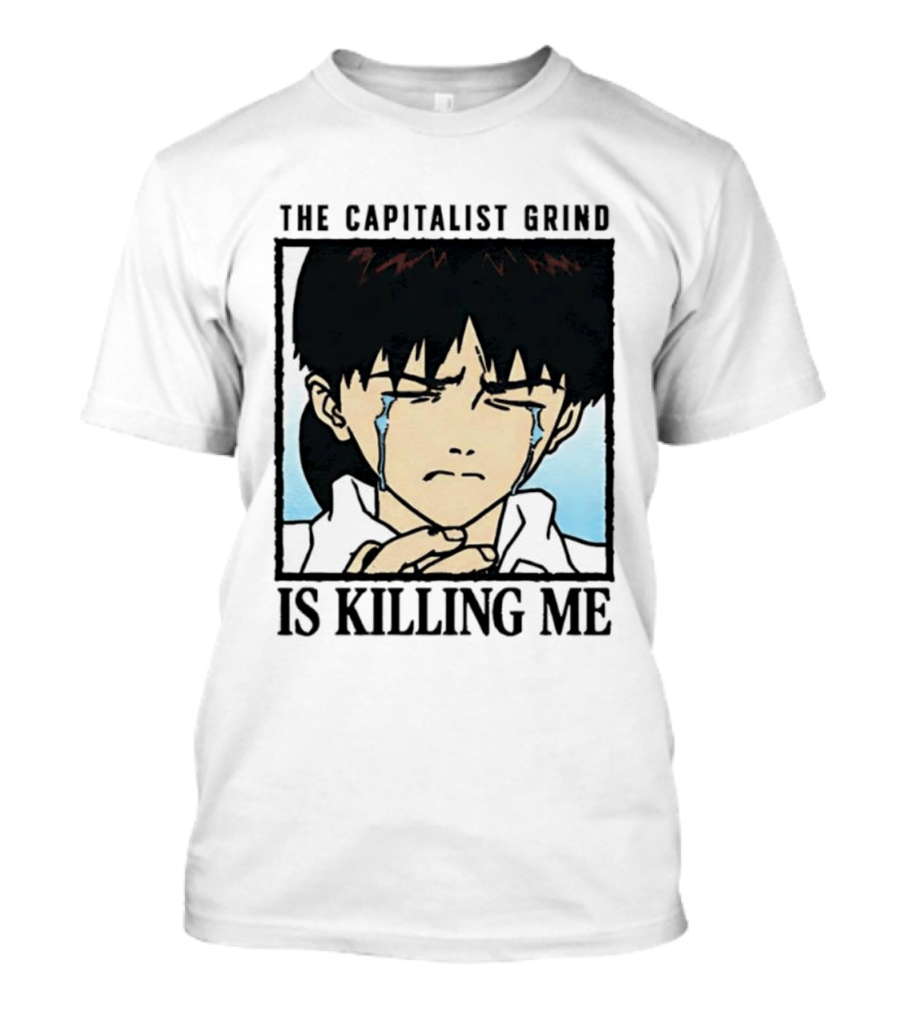 Shinji Ikari The Capitalist Grind Is Killing Me Neon Genesis Evangelion T-Shirt