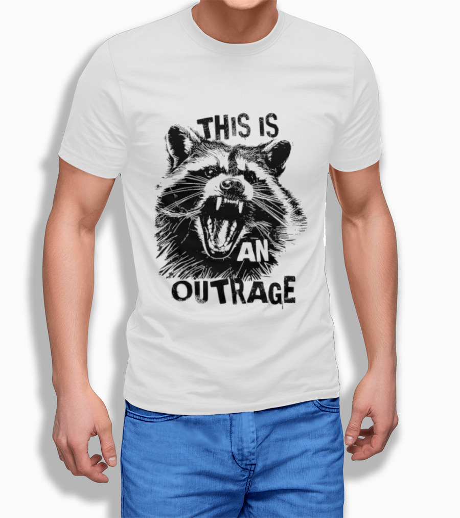This Is An Outrage Angry Raccoon T-Shirt