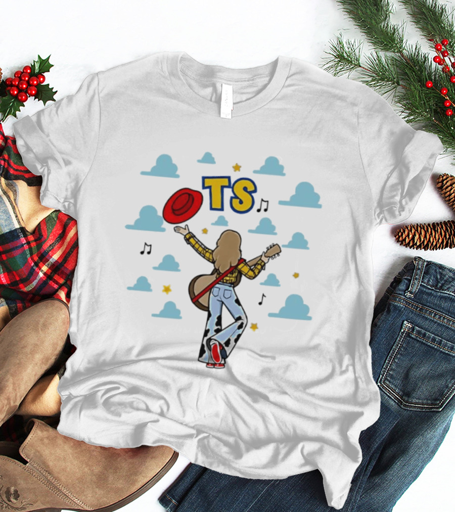 TS Toy Story 5 New Song Clouds Guitar And Red Hat T-Shirt
