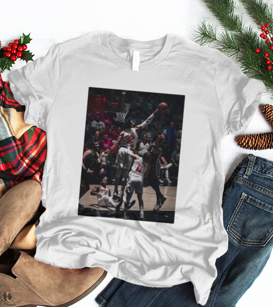 Big Kat Big Time Block Houston Rockets San Antonio Spurs NBA Showdown T-Shirt