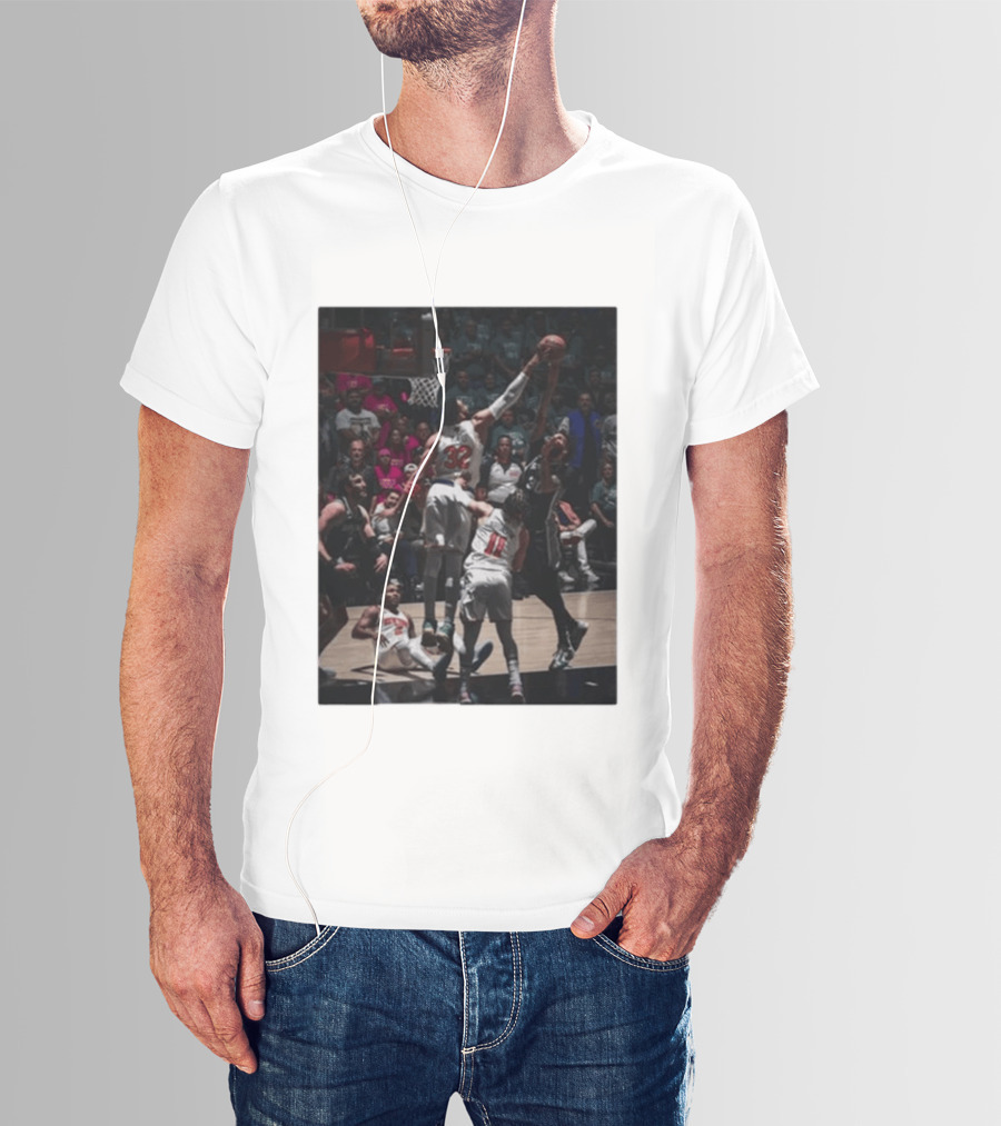 Big Kat Big Time Block Houston Rockets San Antonio Spurs NBA Showdown T-Shirt