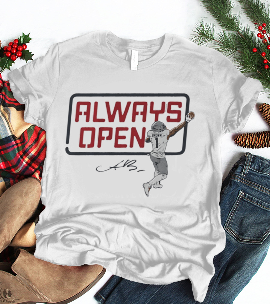 Patriots A.J. Brown Always Open New England T-Shirt