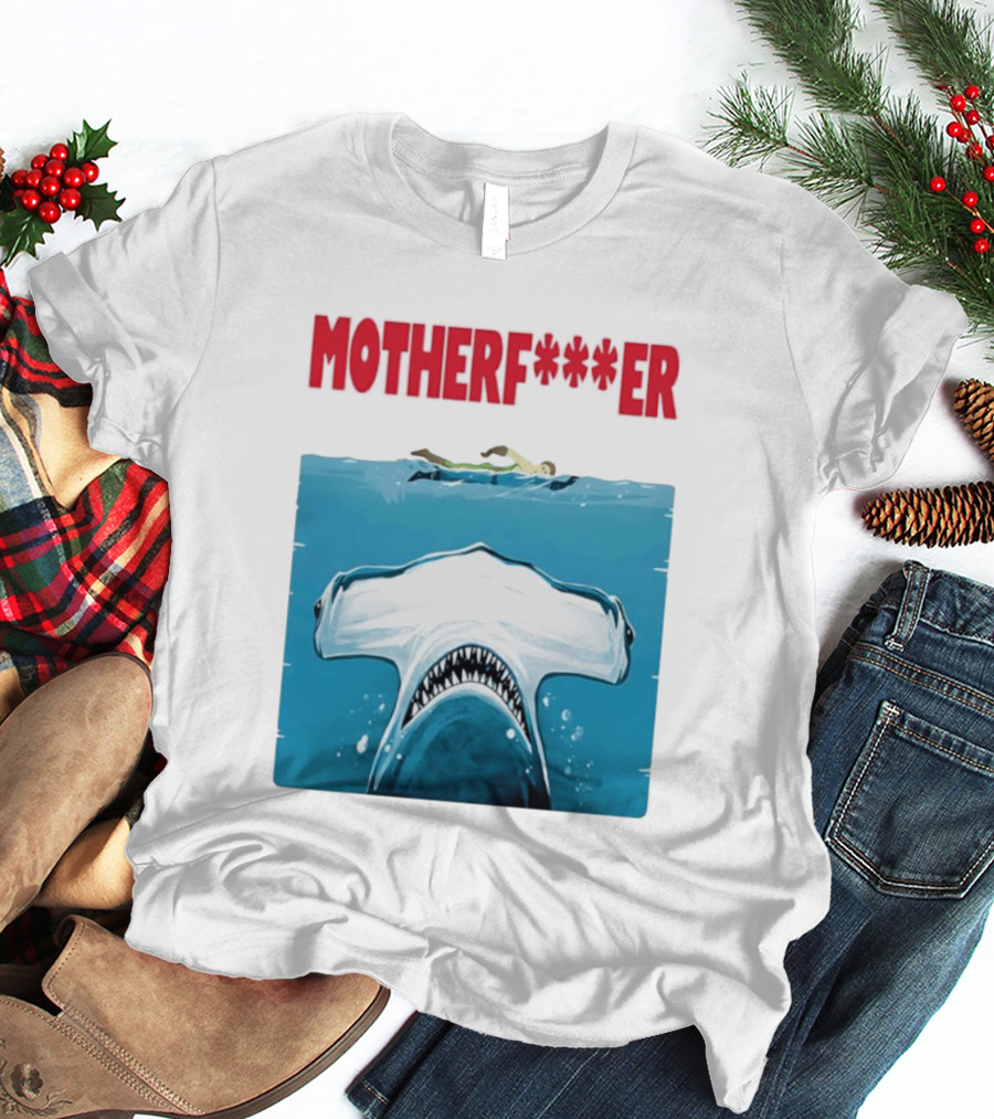 Samuel L Jackson Motherfucker Hammerhead Shark Jaws T-Shirt