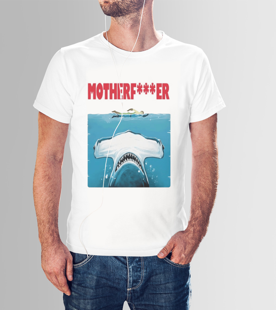 Samuel L Jackson Motherfucker Hammerhead Shark Jaws T-Shirt