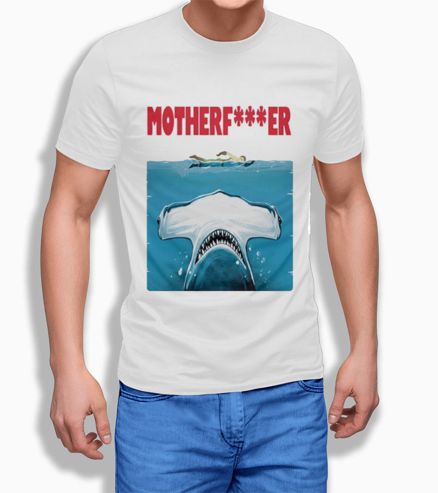 Samuel L Jackson Motherfucker Hammerhead Shark Jaws T-Shirt