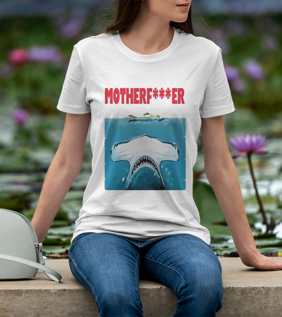 Samuel L Jackson Motherfucker Hammerhead Shark Jaws T-Shirt