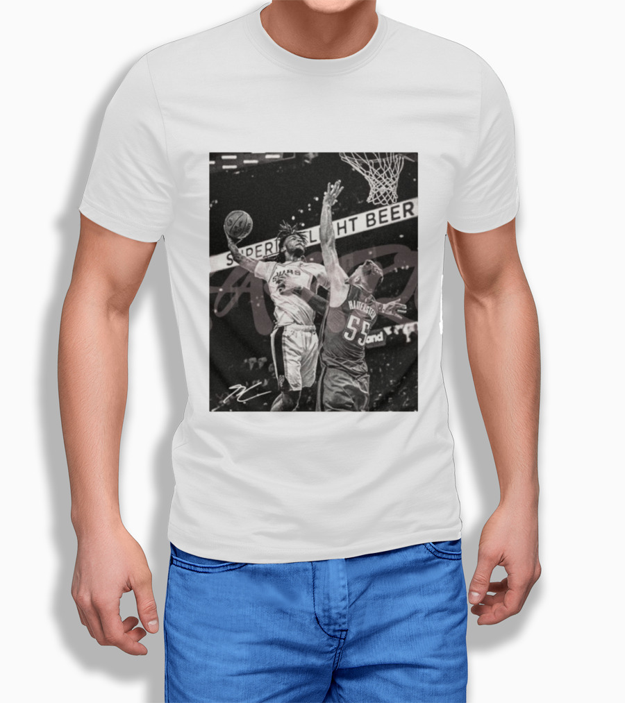 San Antonio Spurs Basketball Hartenstein 55 Player Action Photo Sport Superior Light Beer T-Shirt