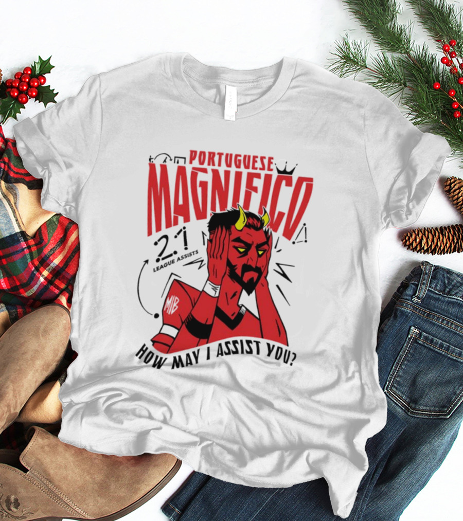Portuguese Magnifico 21 Goals How May I Assist You Devil T-Shirt