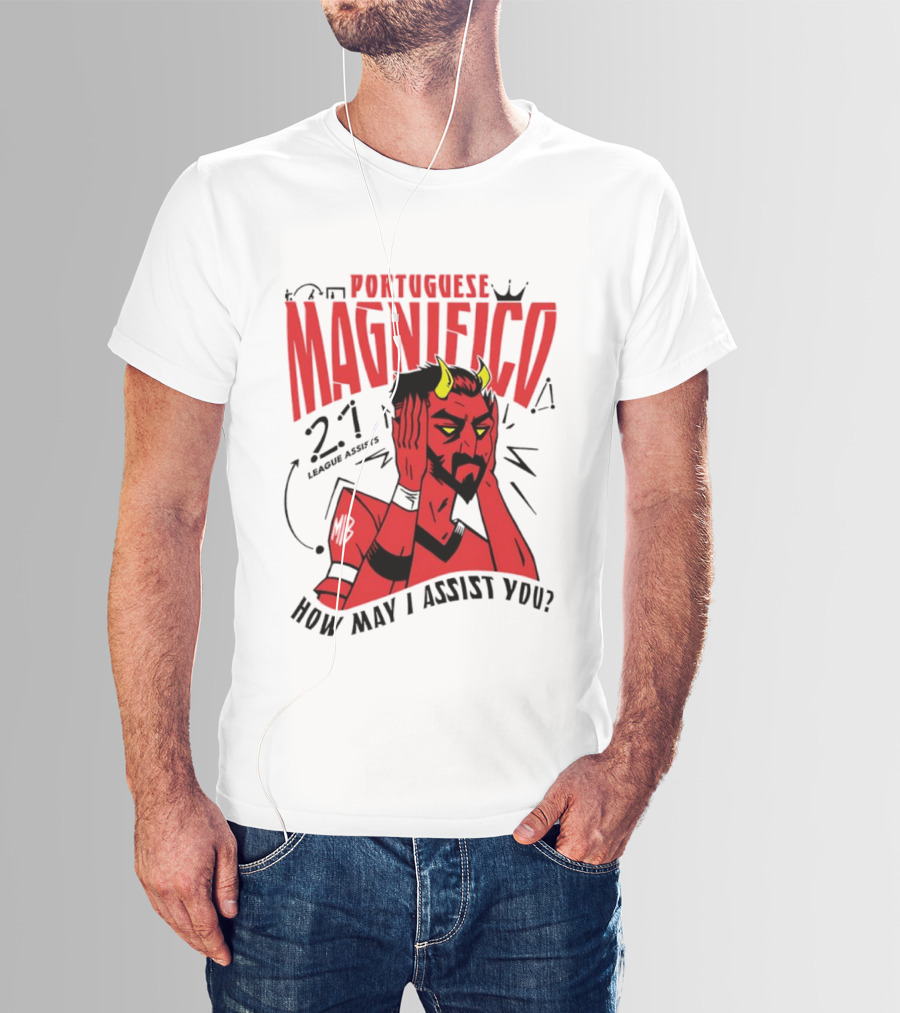 Portuguese Magnifico 21 Goals How May I Assist You Devil T-Shirt
